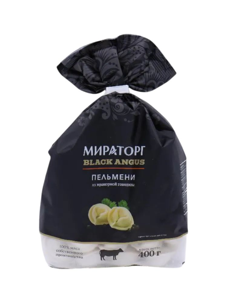 ПЕЛЬМЕНИ МИРАТОРГ 400Г МРАМОРНАЯ ГОВЯДИНА ПАКЕТ