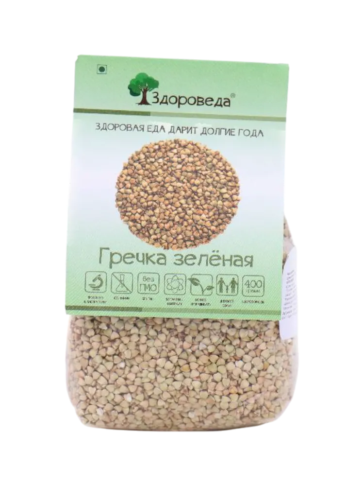 КРУПА ЗДОРОВЕДА 400Г ГРЕЧКА ЗЕЛЕНАЯ