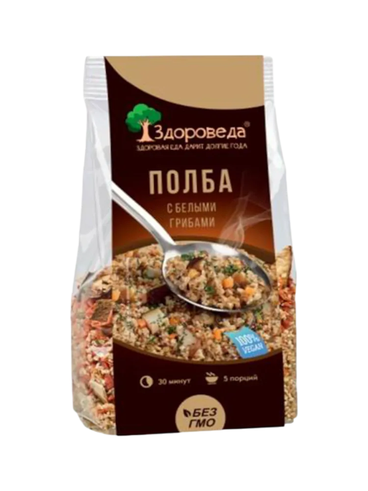 КРУПА ЗДОРОВЕДА 250Г ПОЛБА С БЕЛЫМИ ГРИБАМИ