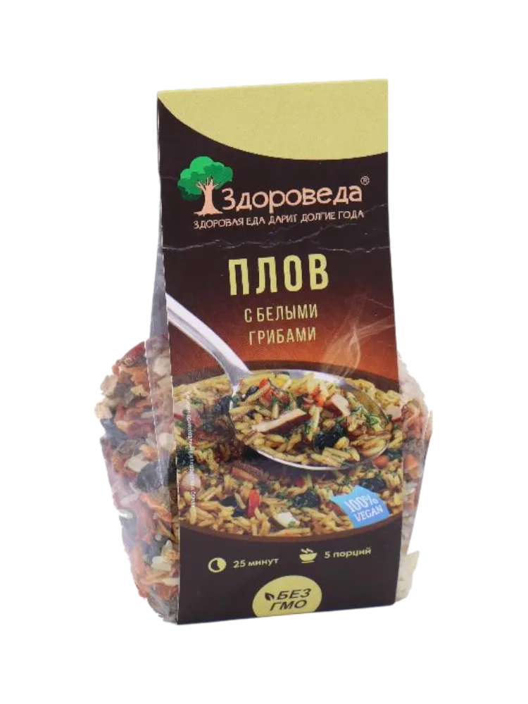 КРУПА ЗДОРОВЕДА 250Г ПЛОВ С БЕЛЫМИ ГРИБАМИ