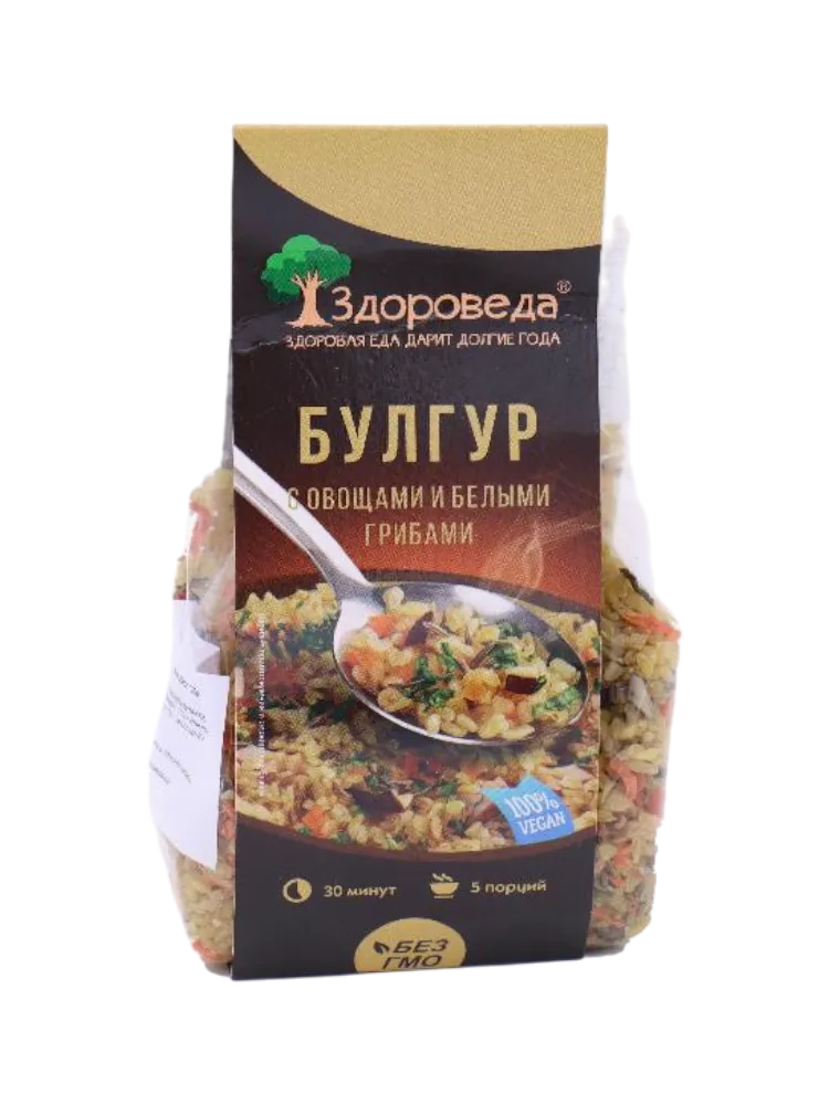 КРУПА ЗДОРОВЕДА 250Г БУЛГУР ОВОЩИ/БЕЛЫЕ ГРИБЫ