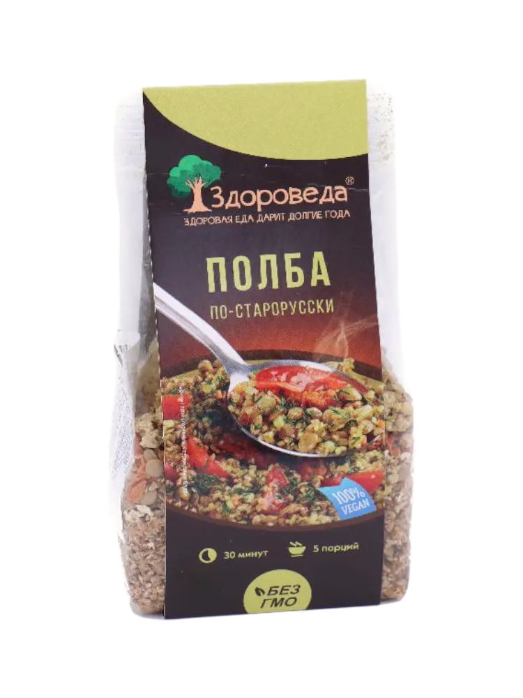 КРУПА ЗДОРОВЕДА 250Г ПОЛБА ПО-СТАРОРУССКИ С ЗЕЛ ЧЕЧЕВИЦЕЙ