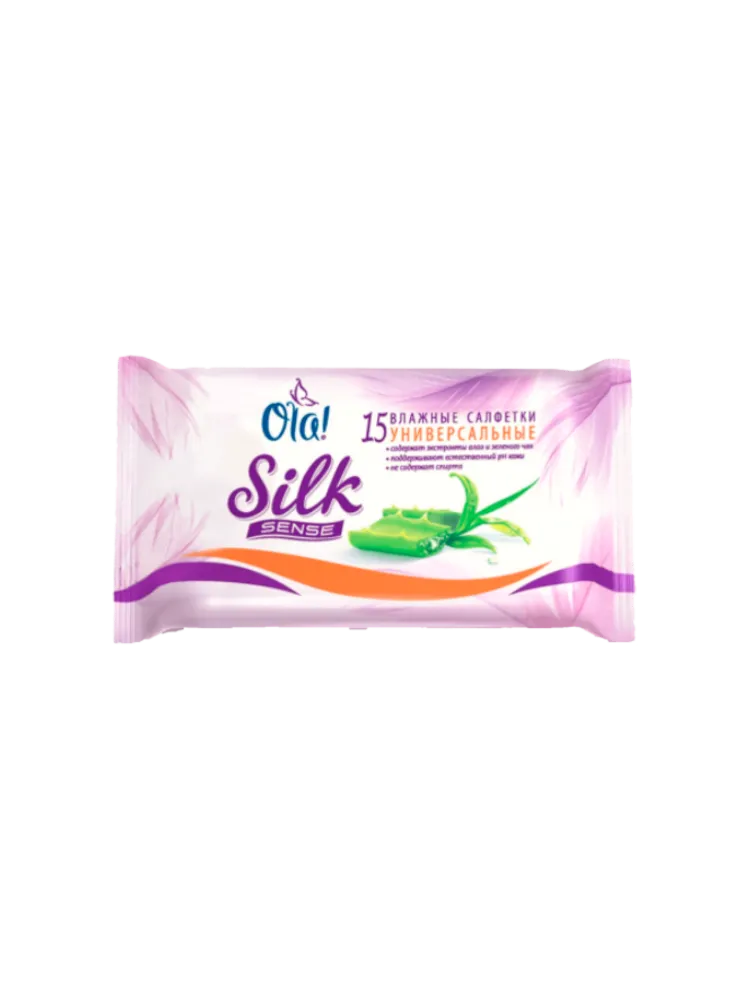 САЛФЕТКИ OLA! SILK SENSE 15ШТ УНИВЕРСАЛЬНЫЕ