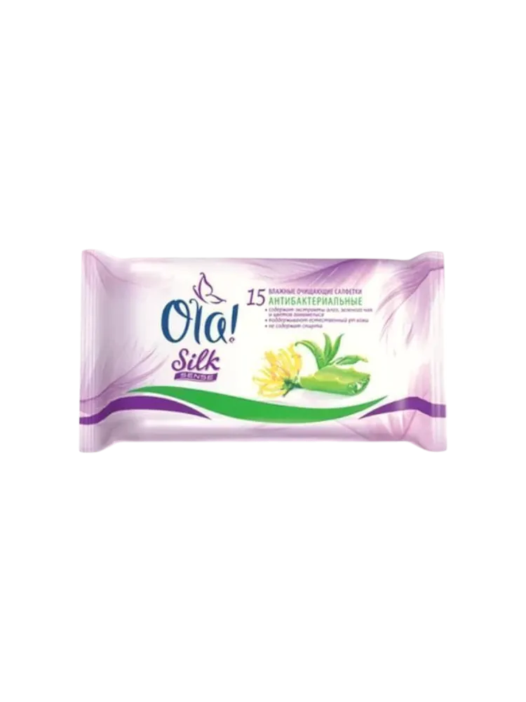САЛФЕТКИ ВЛАЖНЫЕ OLA! АНТИБАКТЕРИАЛ 15ШТ