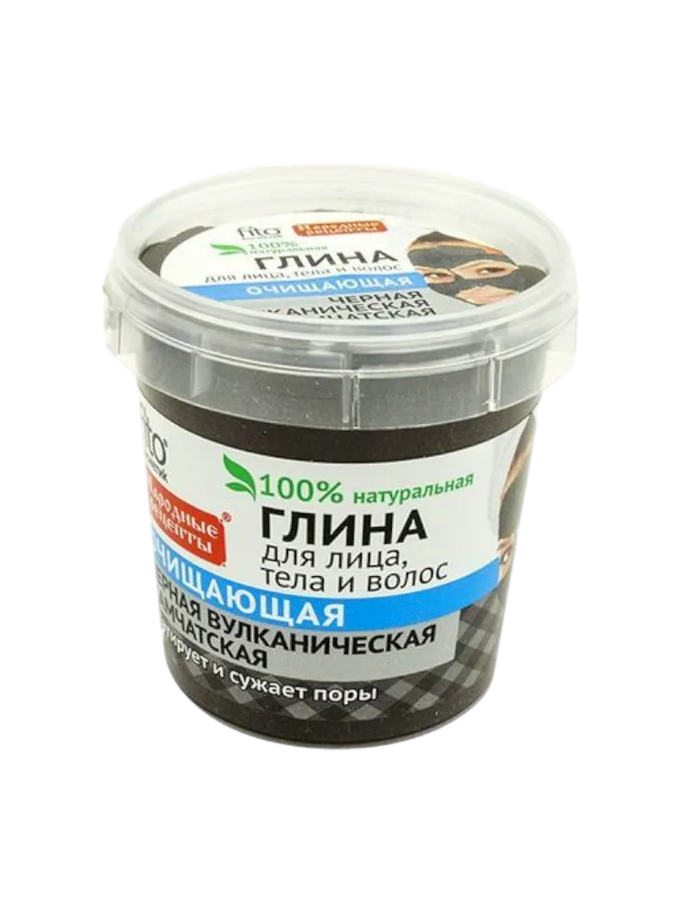 МАСКА FITO 155МЛ ЧЕРНАЯ ВУЛКАНИЧЕСКАЯ ГЛИНА ОЧИЩАЮЩАЯ