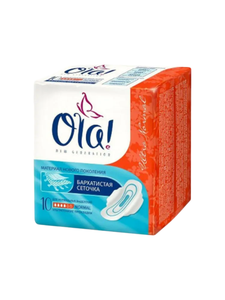 ПРОКЛАДКИ OLA! 10ШТ NORMAL БАРХАТИСТАЯ СЕТОЧКА
