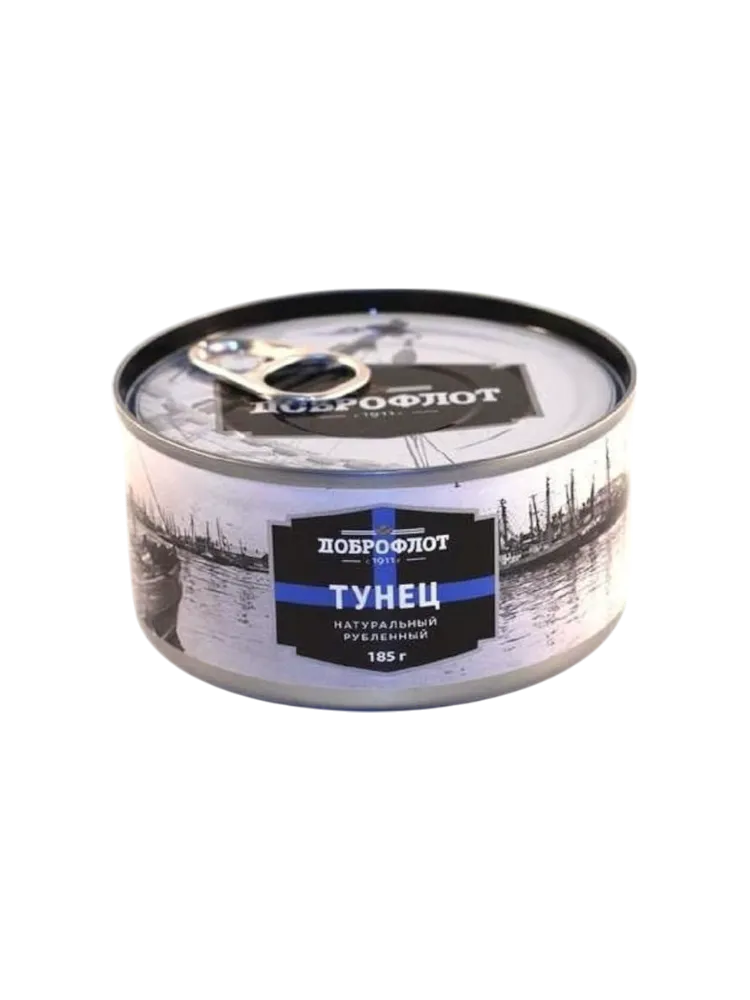КОНСЕРВЫ ДОБРОФЛОТ 185Г ТУНЕЦ КУСК НАТУР