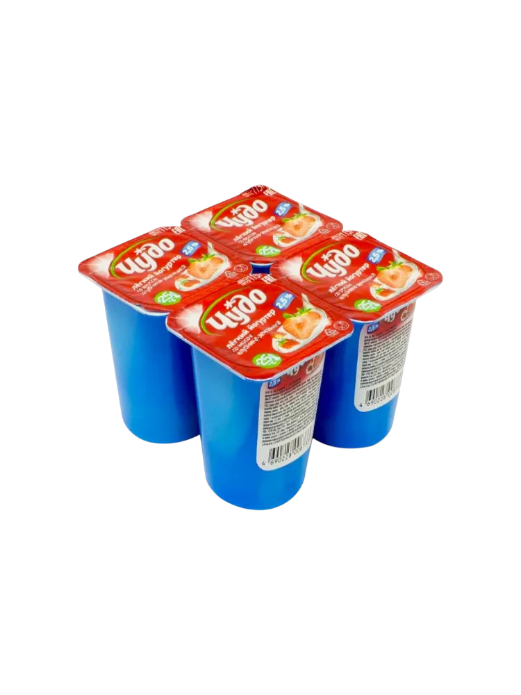 ЙОГУРТ ЧУДО 115Г 2.5% КЛУБНИКА/ЗЕМЛЯНИКА - фото 1