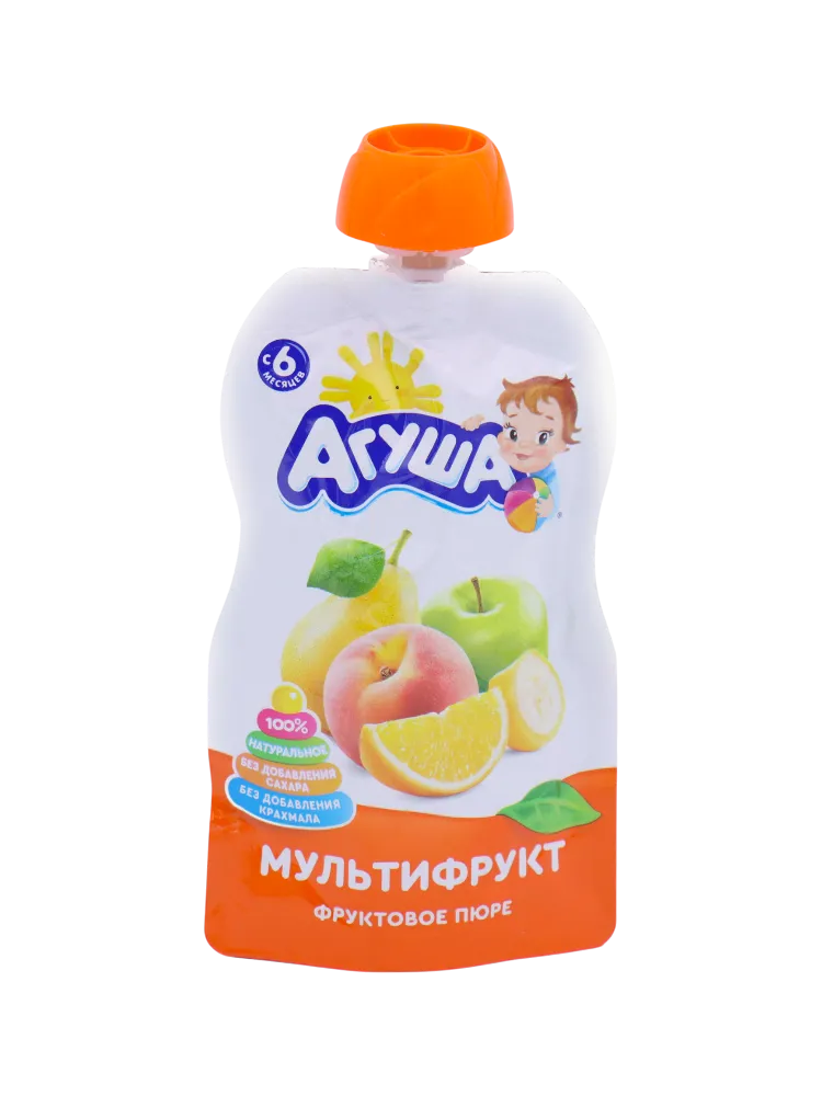 ПЮРЕ АГУША 90Г МУЛЬТИФРУКТ Д/П