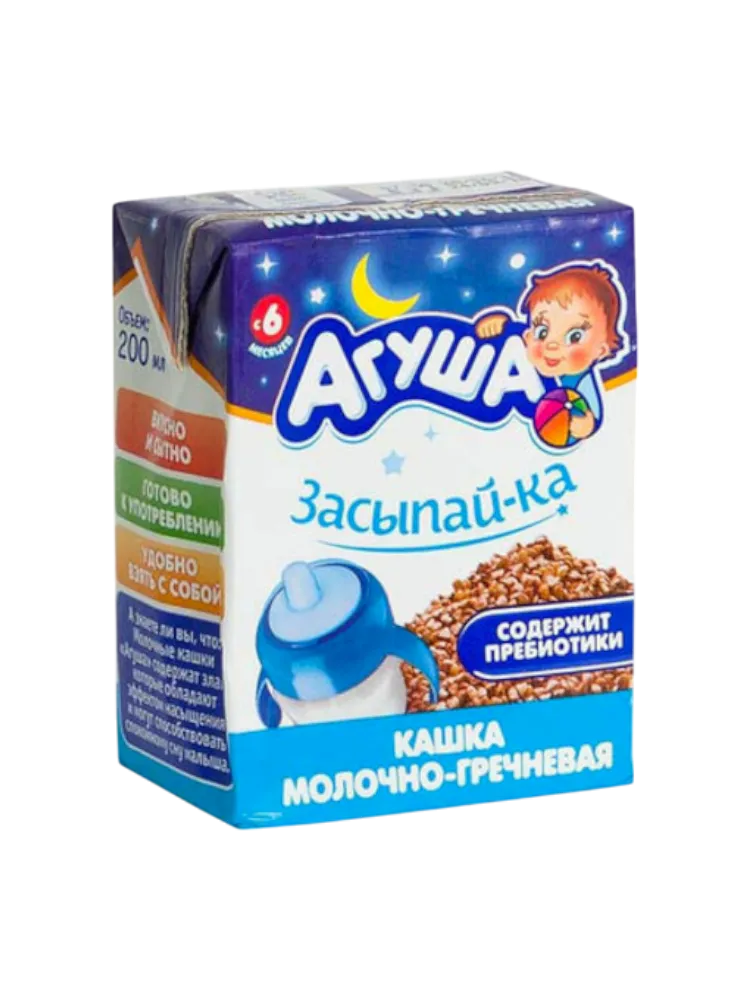 КАША МОЛ АГУША 200Г 2.5% ГРЕЧКА