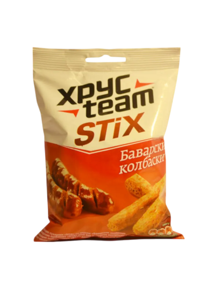 СУХАРИКИ ХРУСТИМ STIX 75Г БАВАРСКИЕ КОЛБАСКИ 