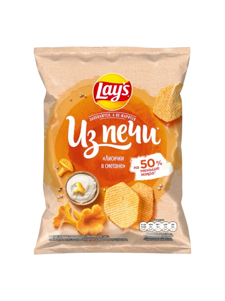 ЧИПСЫ LAYS ЛИСИЧКИ В СМЕТАНЕ 85Г 