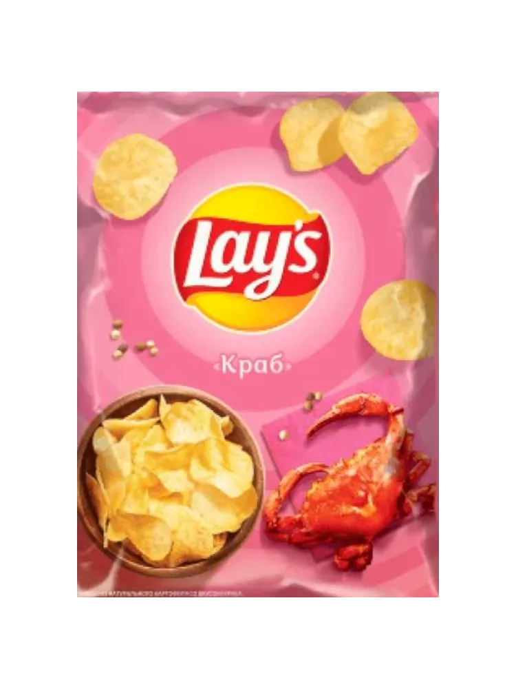 ЧИПСЫ LAYS КРАБ 225Г 