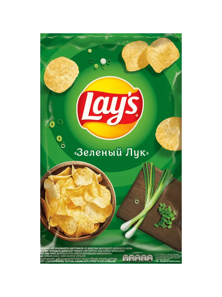ЧИПСЫ LAYS ЗЕЛЕНЫЙ ЛУК 140Г 