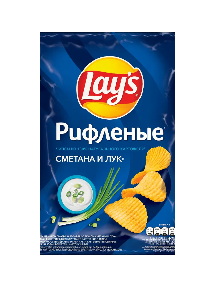 ЧИПСЫ LAYS СМЕТАНА ЛУК 140Г 