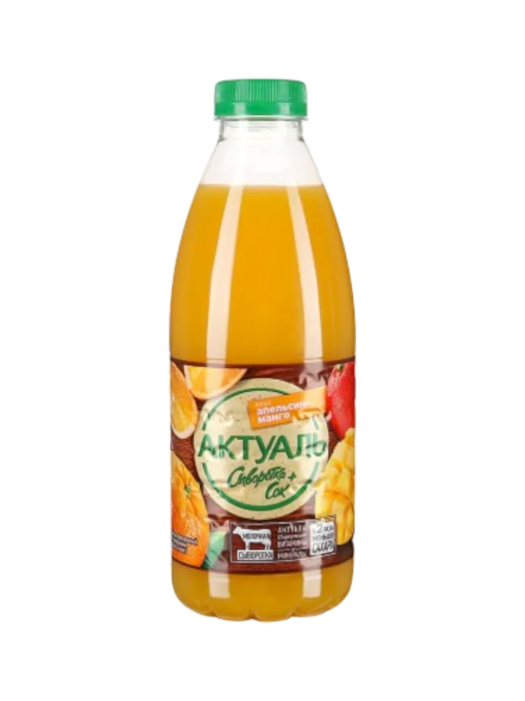 НАПИТОК АКТУАЛЬ 930Г СЫВОРОТКА+СОК ВКУС ПЕРСИК/МАРАКУЙЯ