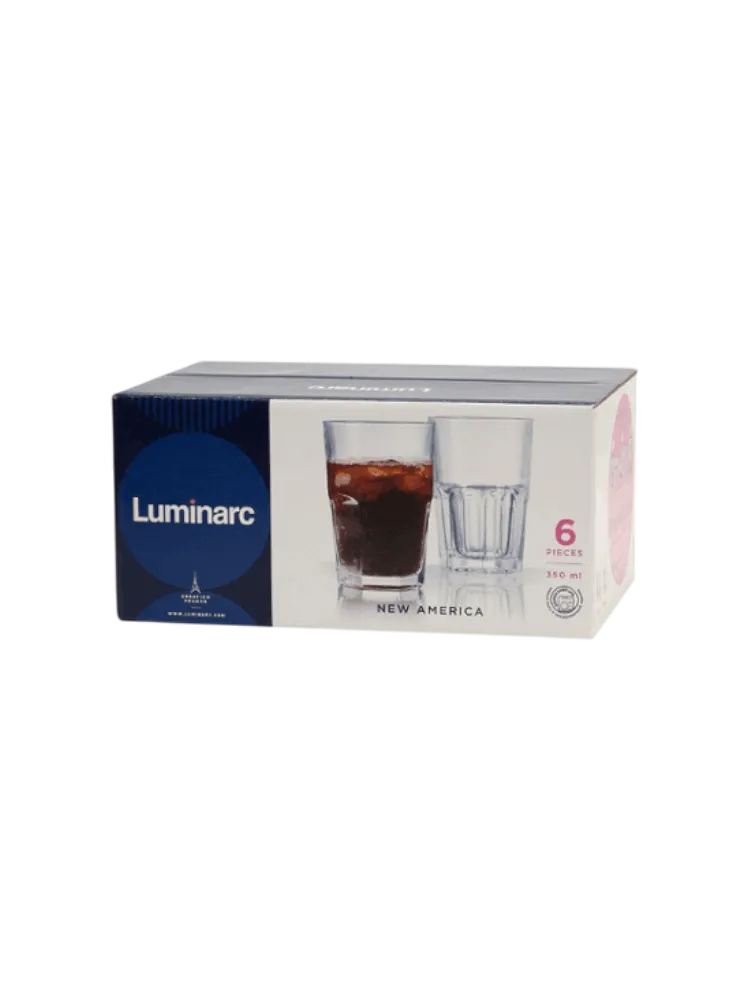 NEW AMERICA cтаканы высокие, 6 шт. (350 мл) LUMINARC