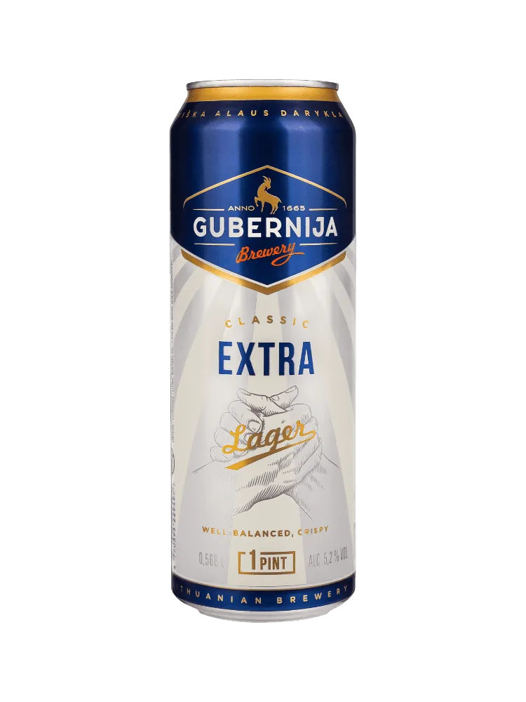 ПИВО ALUS GUBERNIJA EKSTRA LAGER 0.568 Л 5,2% Ж/Б - фото 1