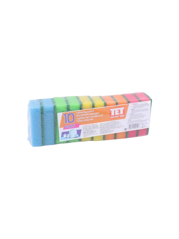 ГУБКИ TET БЫТ 10ШТ С АБРАЗИВОМ Г-28