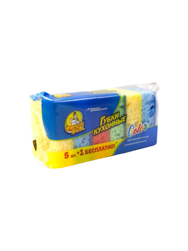 ГУБКА КУХОННАЯ ФРЕКЕН БОК 5+1ШТ COLOR