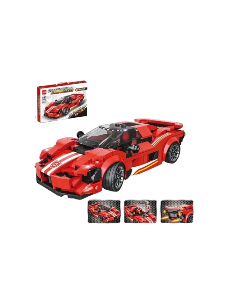 Конструктор QS08 Crazy Drag Racing Supercar, деталей 893 шт