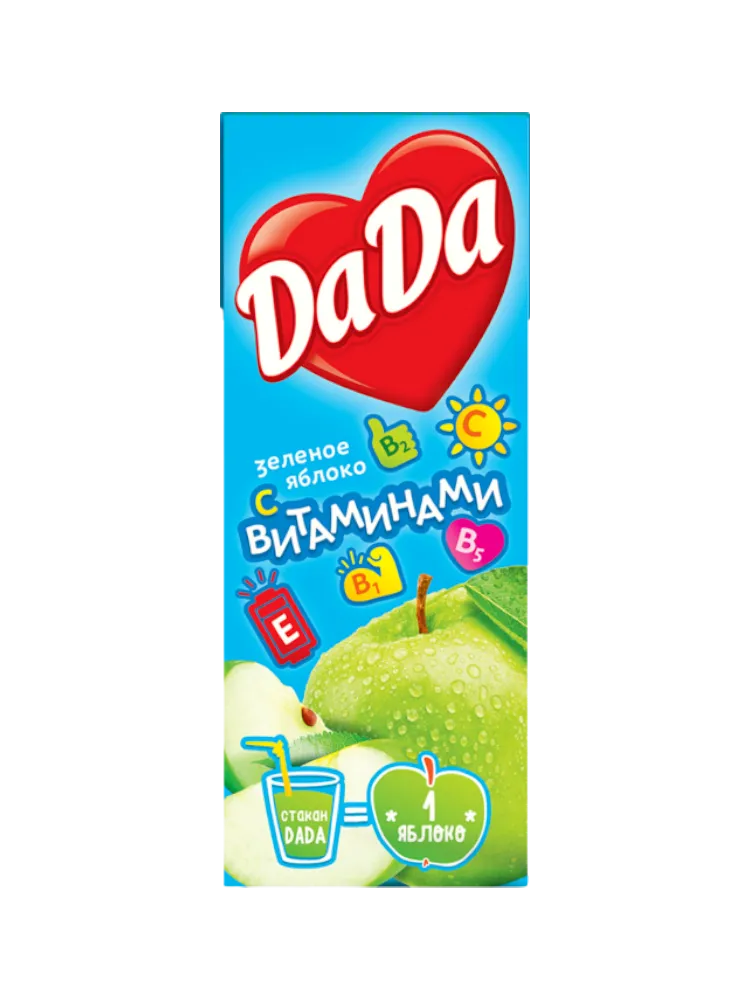 СОК DA DA 200МЛ ЗЕЛЕНОЕ ЯБЛОКО