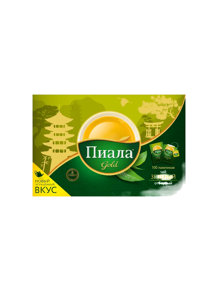 ЧАЙ ПИАЛА GOLD ЗЕЛ 100ШТ
