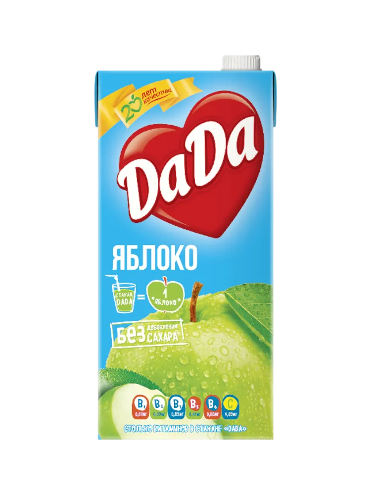 СОК ДА ДА 1.9Л ЗЕЛ ЯБЛОКО - фото 1