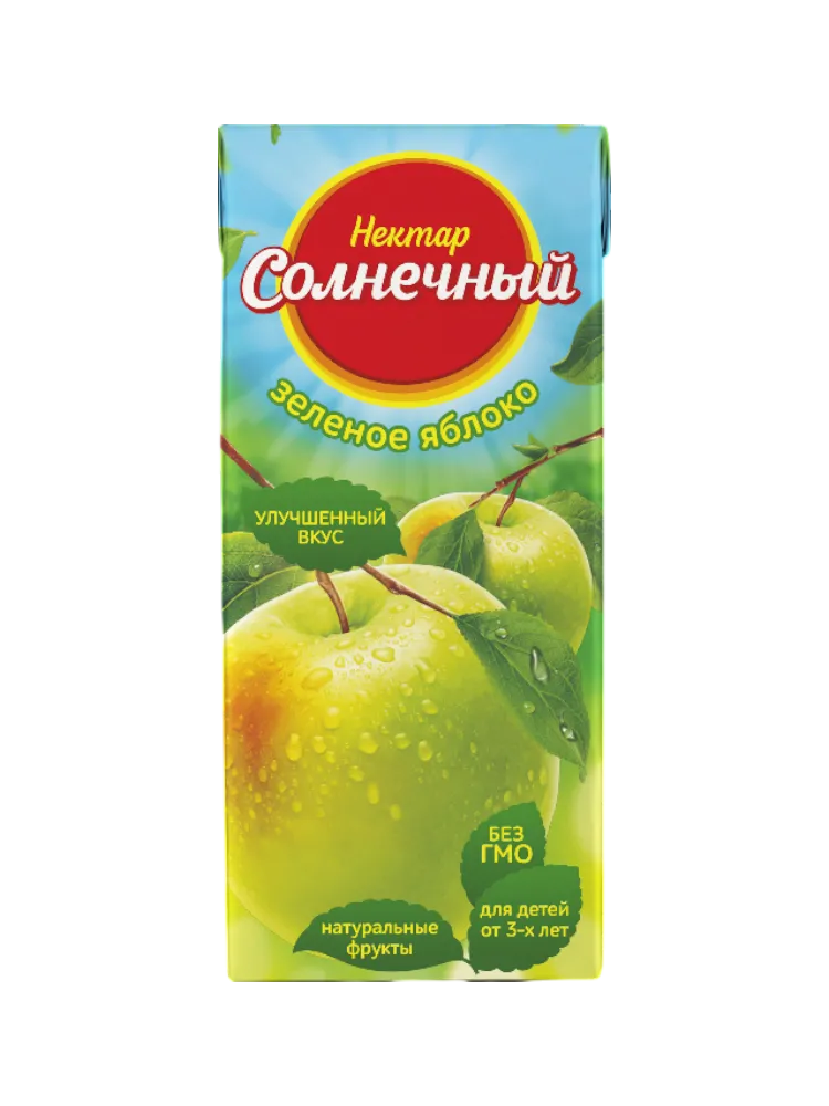 НЕКТАР СОЛНЕЧНЫЙ 200МЛ ЗЕЛ ЯБЛОКО