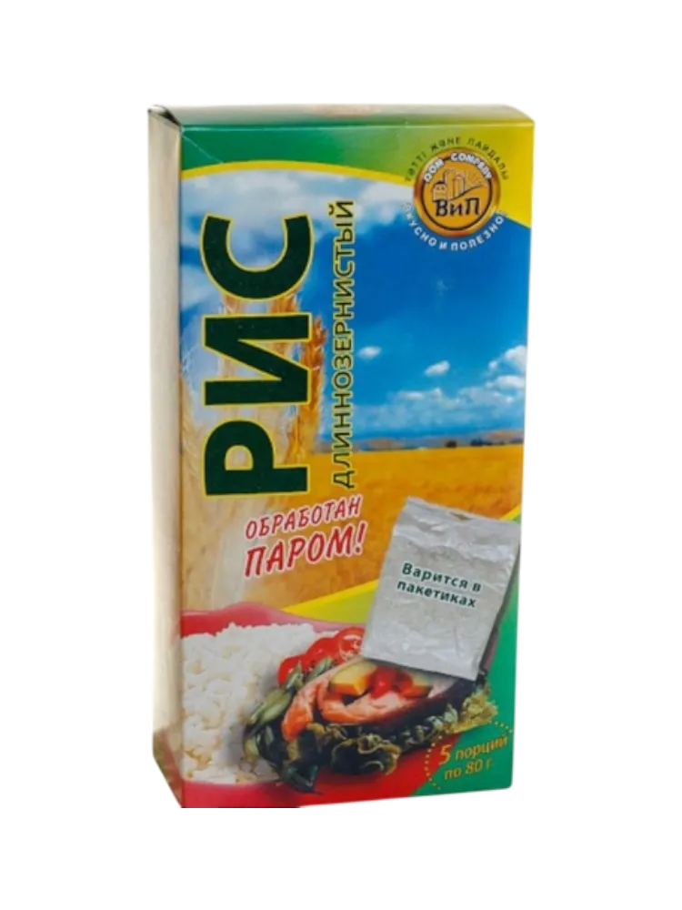 КРУПА ВИП 5*80Г РИС ДЛИННОЗЕРНЫЙ
