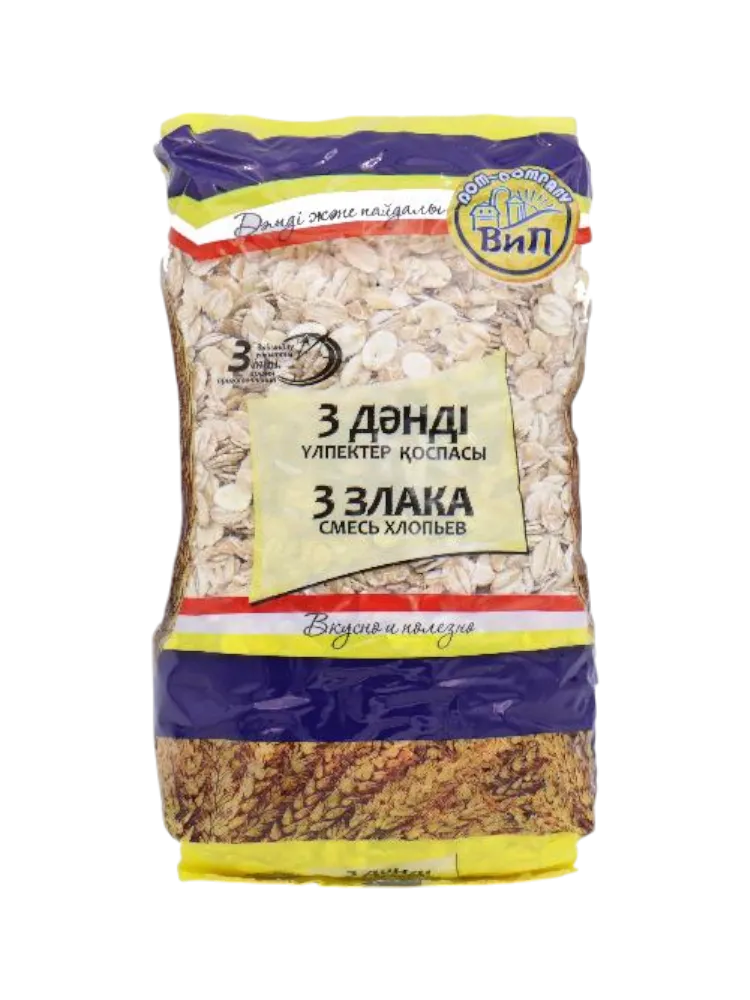 ХЛОПЬЯ ВИП 400Г СМЕСЬ ХЛОПЬЕВ 3 ЗЛАКА