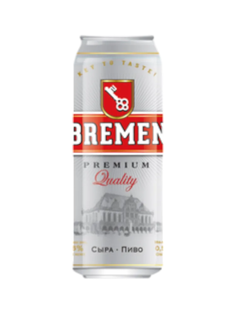 ПИВО BREMEN 0.45Л СВЕТЛОЕ Ж/Б - фото 1