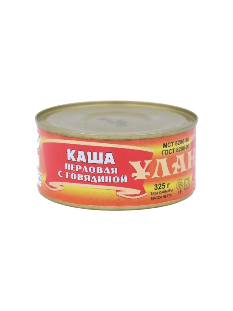 КАША УЛАН 325Г ПЕРЛОВАЯ С ГОВЯДИНОЙ