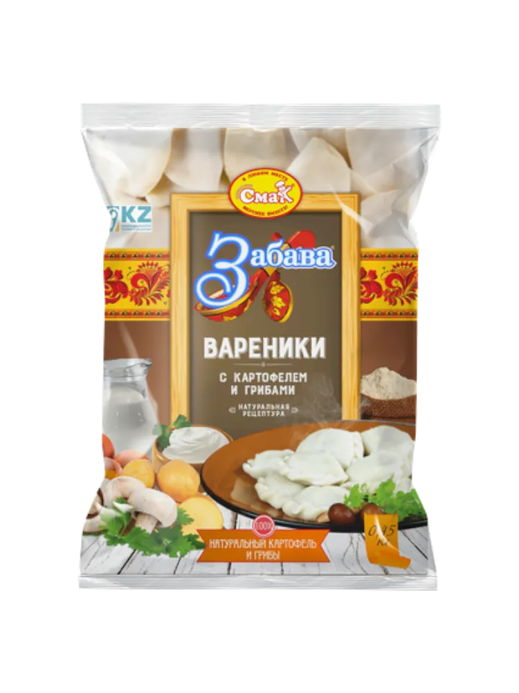 ВАРЕНИКИ ЗАБАВА КАРТОФЕЛЬ ГРИБЫ 900Г