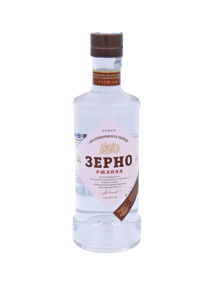 ВОДКА ЗЕРНО 0.5Л РЖАНАЯ  - фото 1