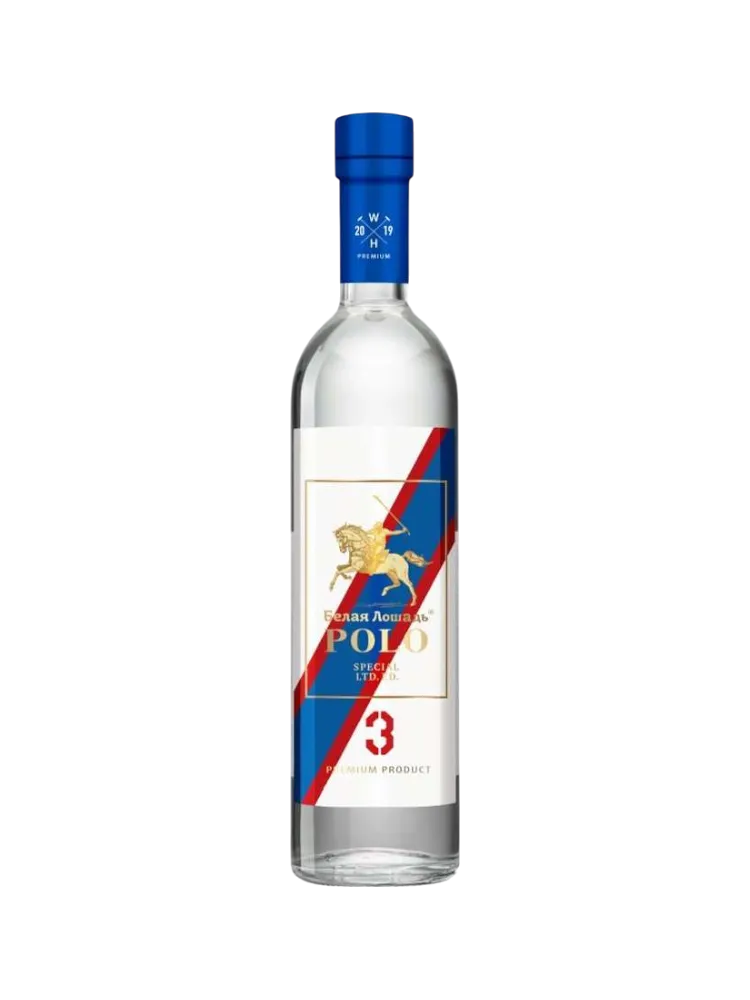 ВОДКА БЕЛАЯ ЛОШАДЬ POLO 0.5Л  - фото 1