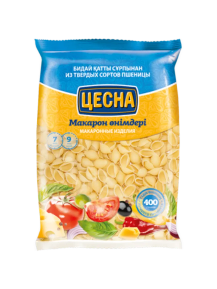 МАКАРОНЫ ЦЕСНА ГОЛД 400Г РАКУШКА 