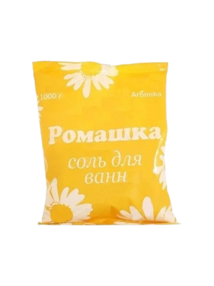 СОЛЬ Д/ВАНН АРОМИКА 1000Г РОМАШКА 1/12 ПАКЕТ