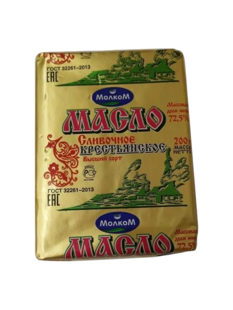 МАСЛО МОЛКОМ 180Г КРЕСТЬЯНСКОЕ 72.5%
