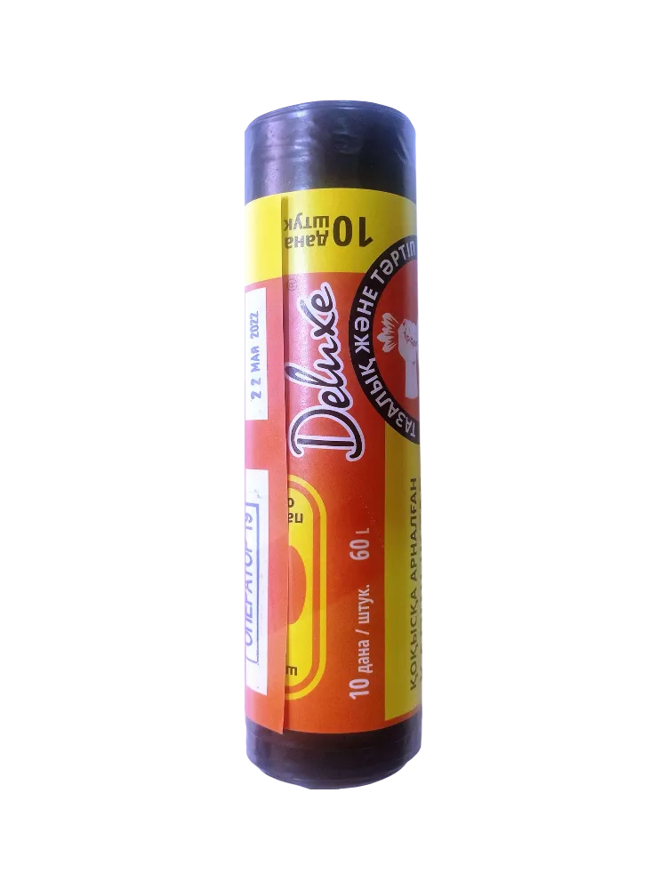 ПАКЕТЫ Д/МУСОРА DELUXE 60Л БЕЗ ЗАВЯЗОК 10ШТ