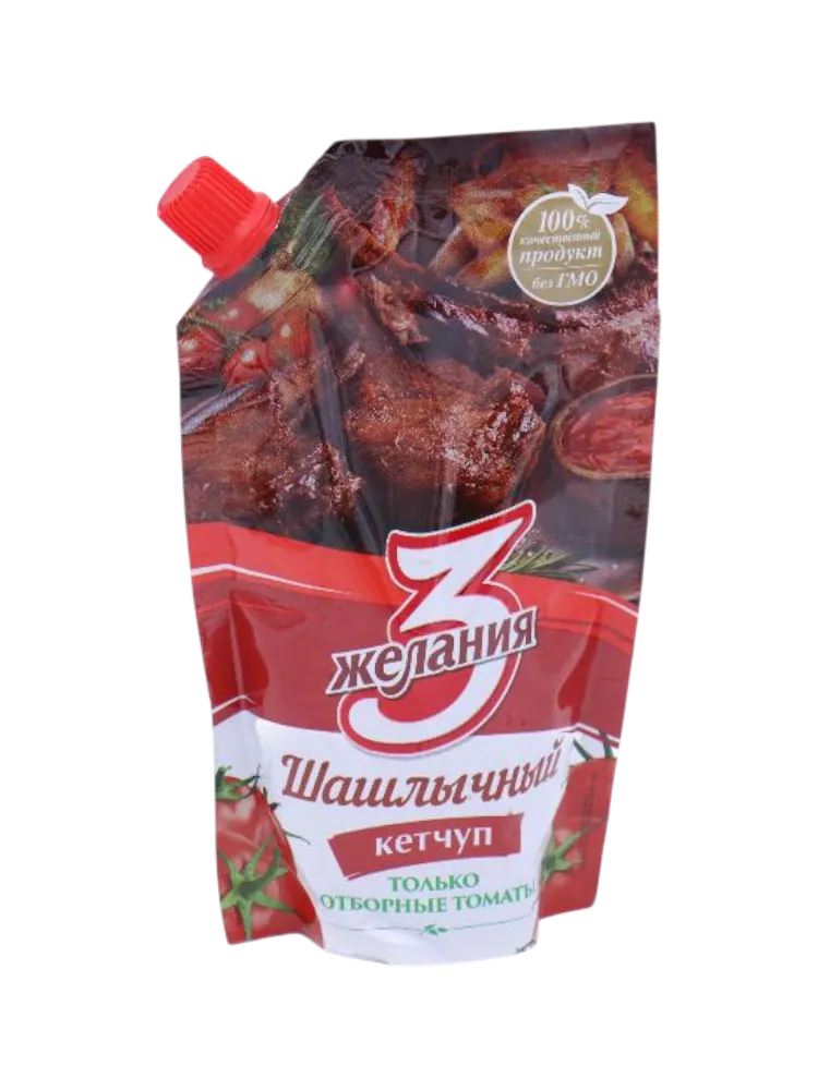 КЕТЧУП 3 ЖЕЛАНИЯ 250Г ШАШЛЫЧНЫЙ С ДОЗАТОРОМ