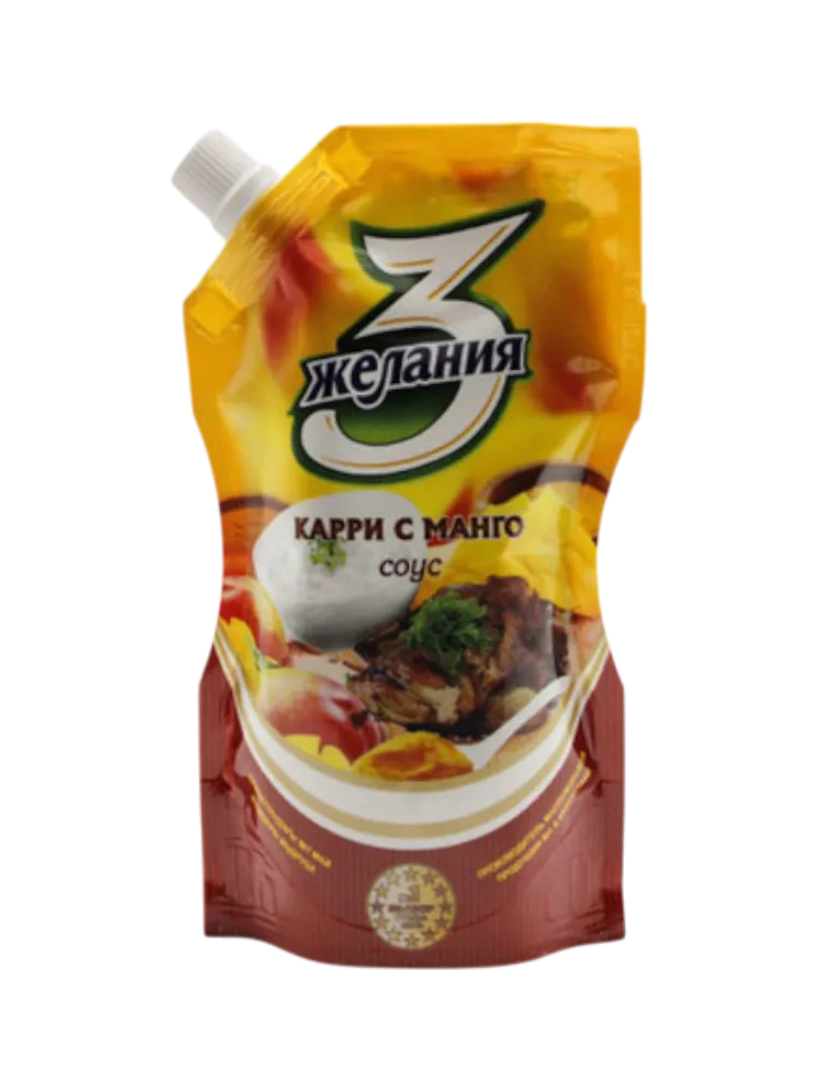 СОУС 3 ЖЕЛАНИЯ 250Г КАРРИ С МАНГО Д/П 