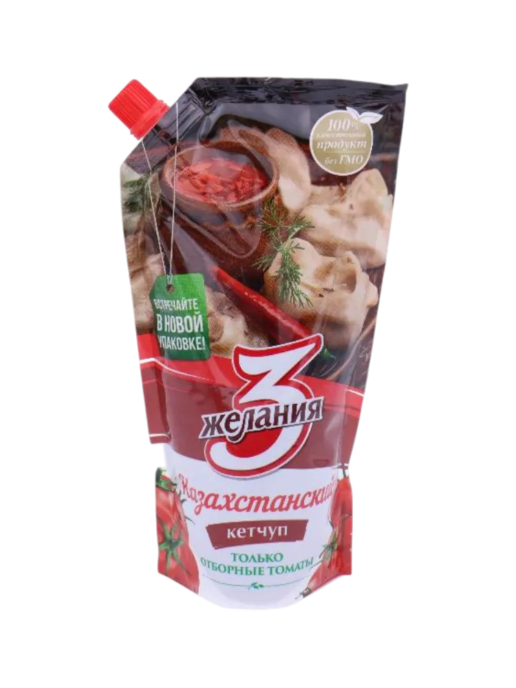 КЕТЧУП 3 ЖЕЛАНИЯ 450Г КАЗАХСТАНСКИЙ