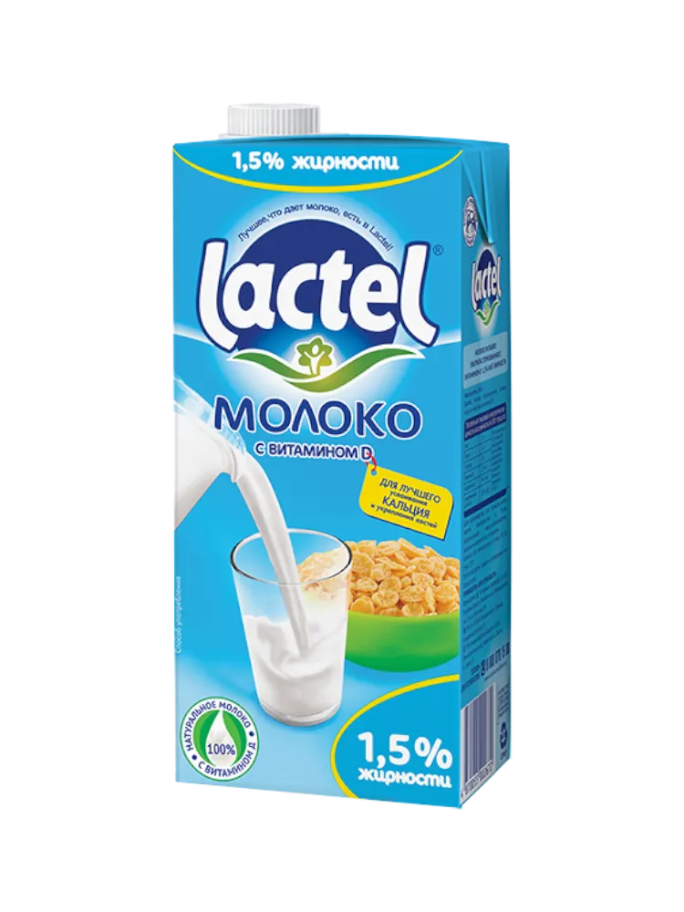 МОЛОКО FOOD MASTER 1.5% 1Л LACTEL