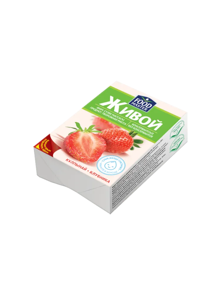 ТВОРОЖ МАССА ФМ 90Г КЛУБНИКА 18% 