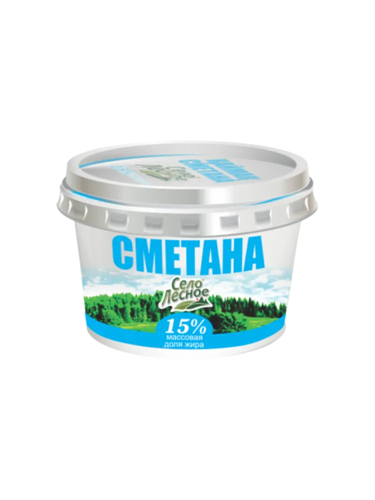 СМЕТАНА СЕЛО ЛЕСНОЕ 180Г 15%