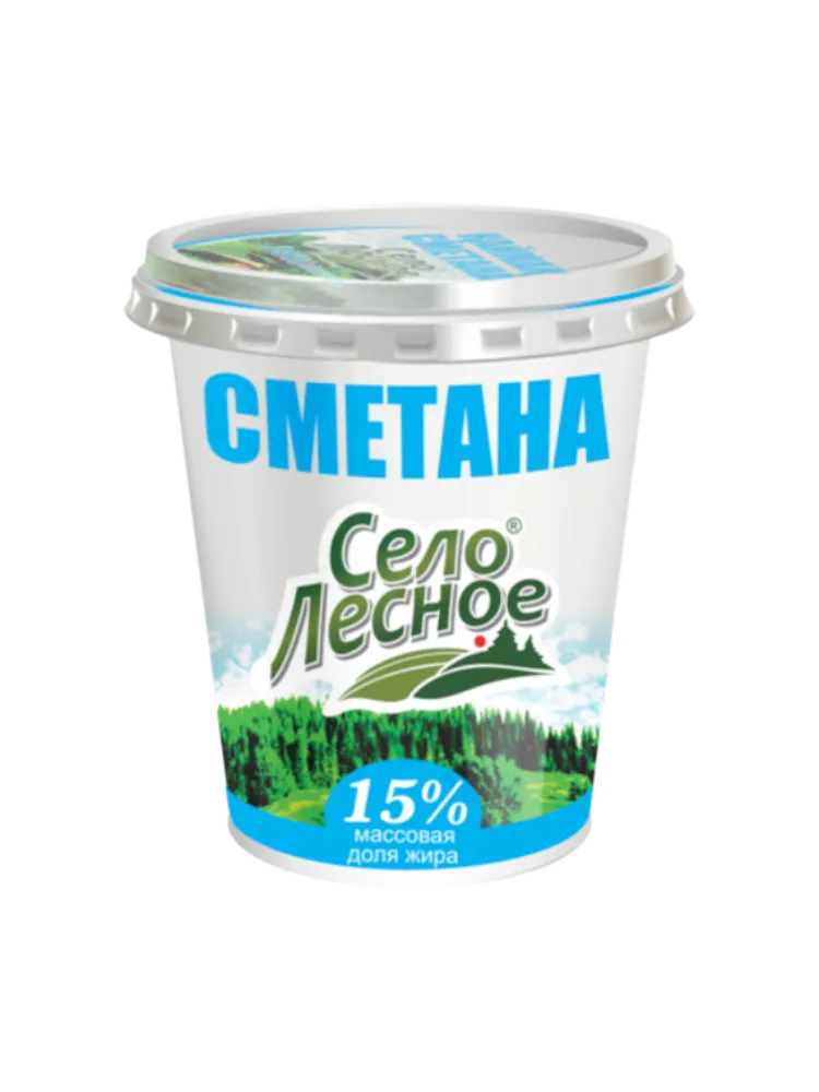 СМЕТАНА СЕЛО ЛЕСНОЕ 360Г 15%