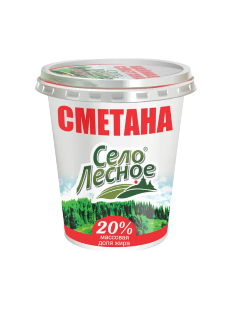 СМЕТАНА СЕЛО ЛЕСНОЕ 360Г 20%