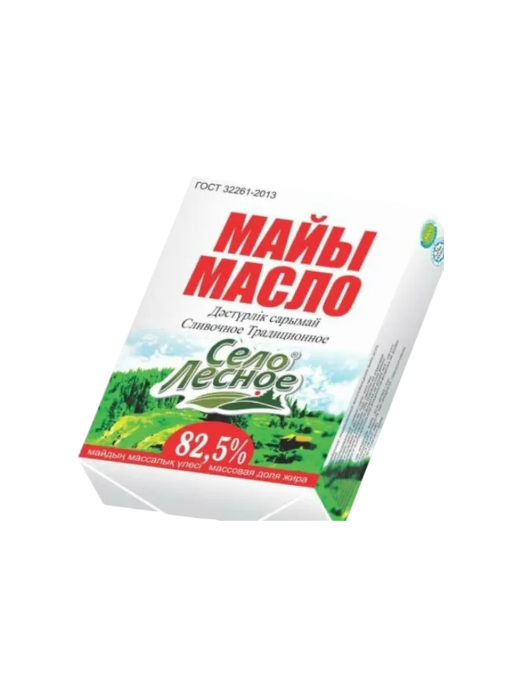 МАСЛО СЛИВ СЕЛО ЛЕСНОЕ 180/200Г 82.5% ТРАДИЦИОННОЕ