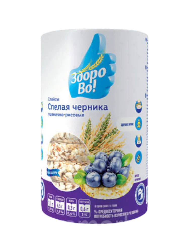 СЛАЙСЫ ЗДОРОВО 100Г СПЕЛАЯ ЧЕРНИКА